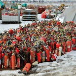 An excellent example of segregated hazardous waste at Sendai/UNEP